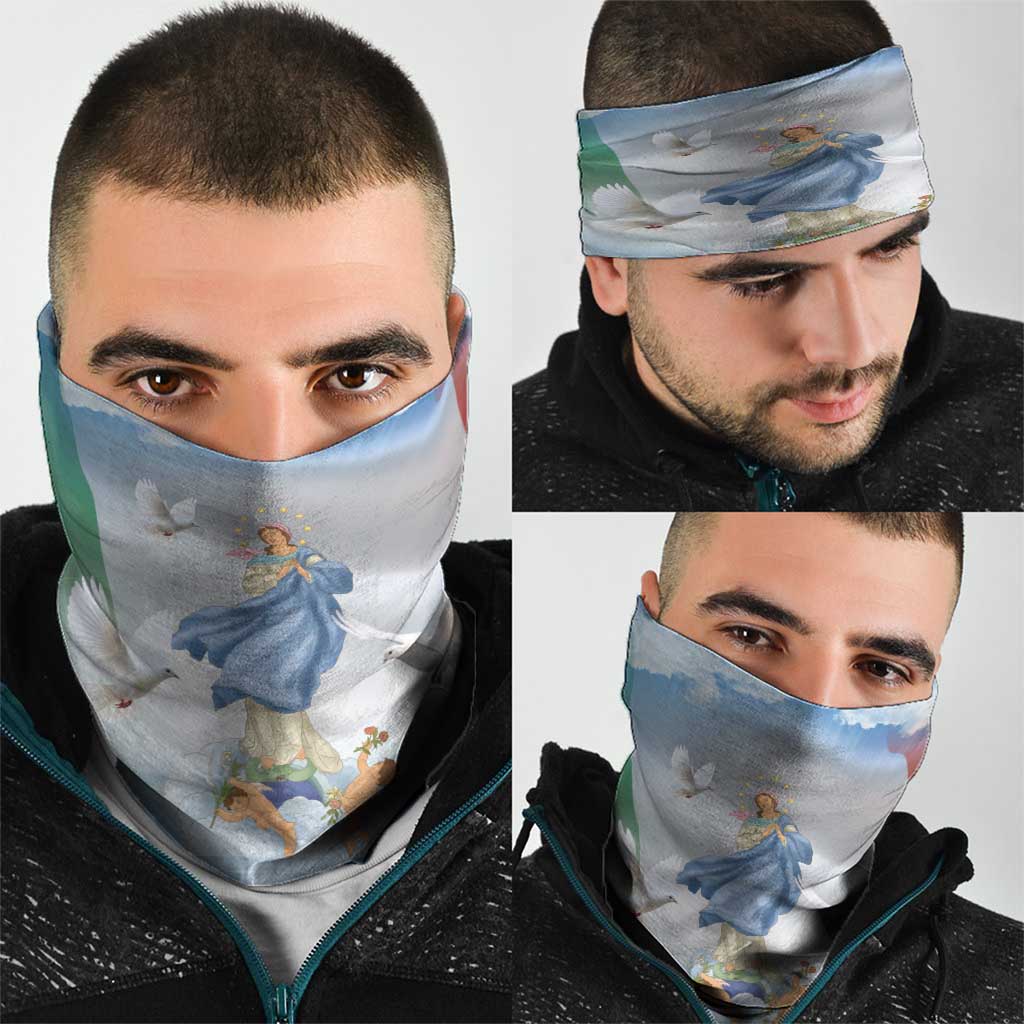 Italy Assumption Of Mary Neck Gaiter Blessed Virgin Mary Angel And Dove LT19