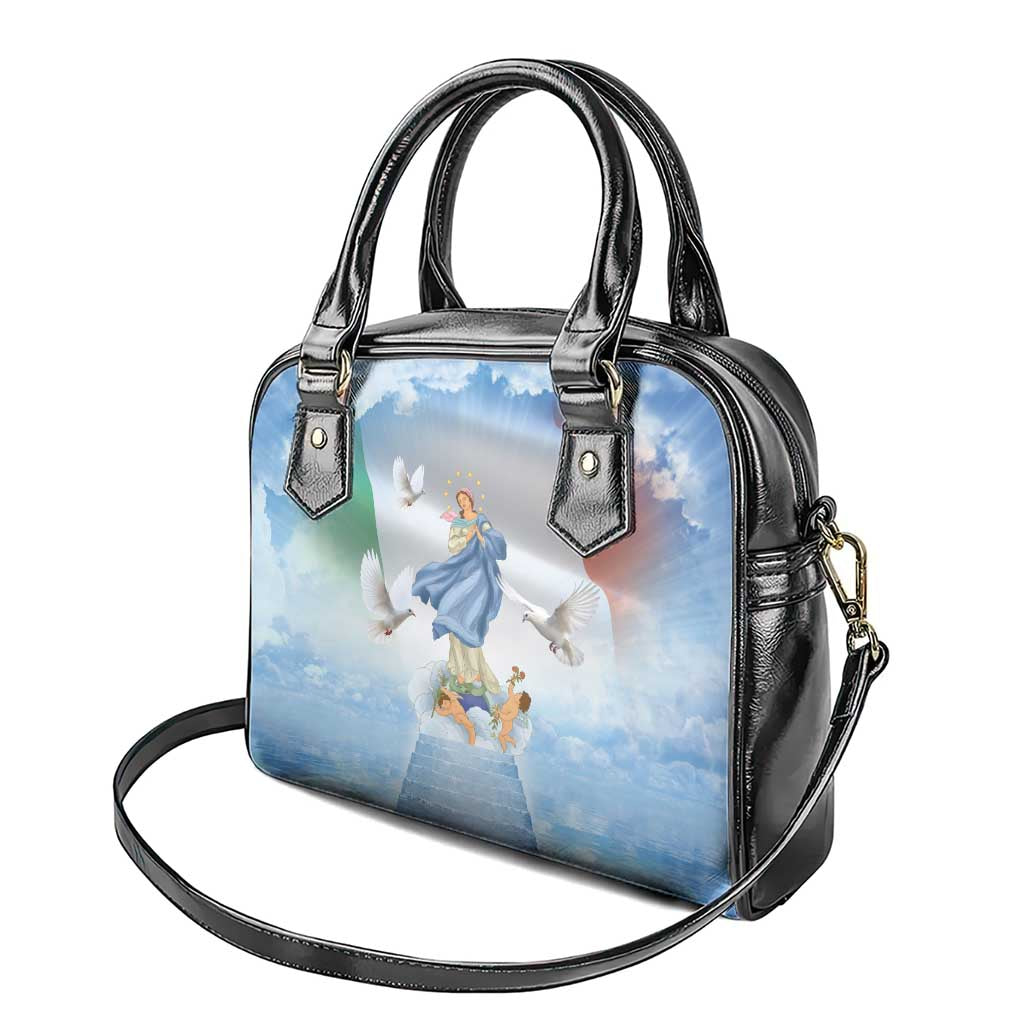 Italy Assumption Of Mary Shoulder Handbag Blessed Virgin Mary Angel And Dove LT19