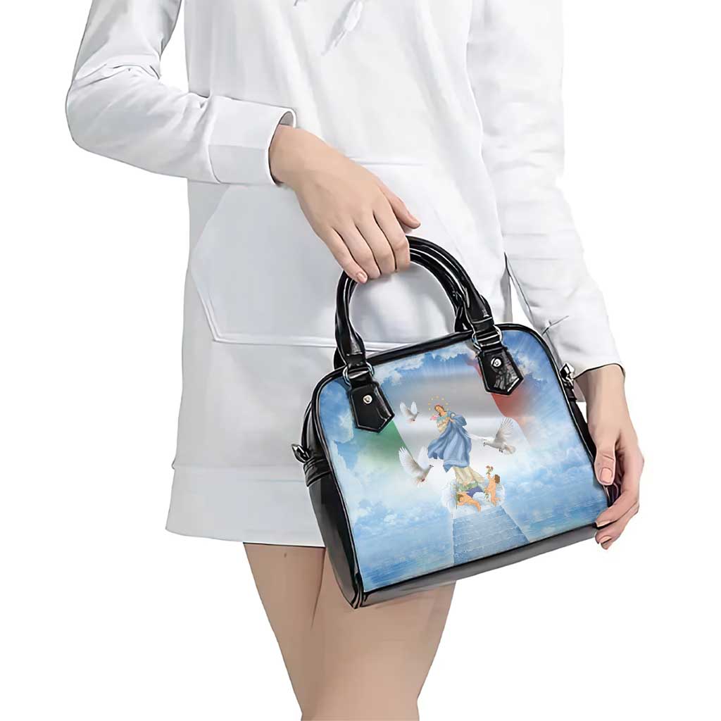 Italy Assumption Of Mary Shoulder Handbag Blessed Virgin Mary Angel And Dove LT19