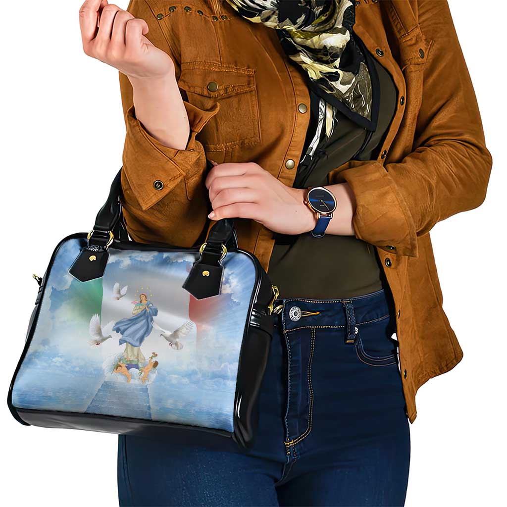 Italy Assumption Of Mary Shoulder Handbag Blessed Virgin Mary Angel And Dove LT19