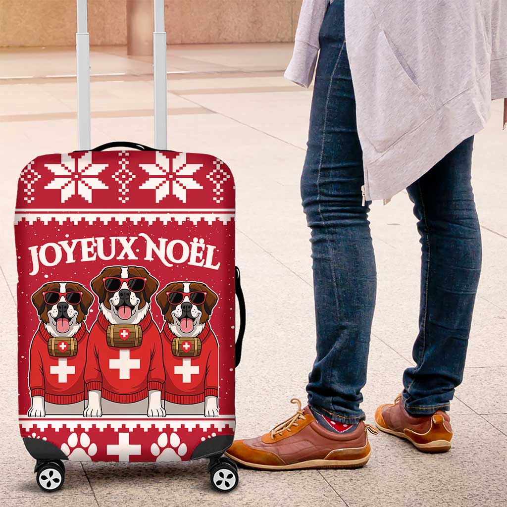 Saint Bernard Dog Switzerland Christmas Luggage Cover LT19