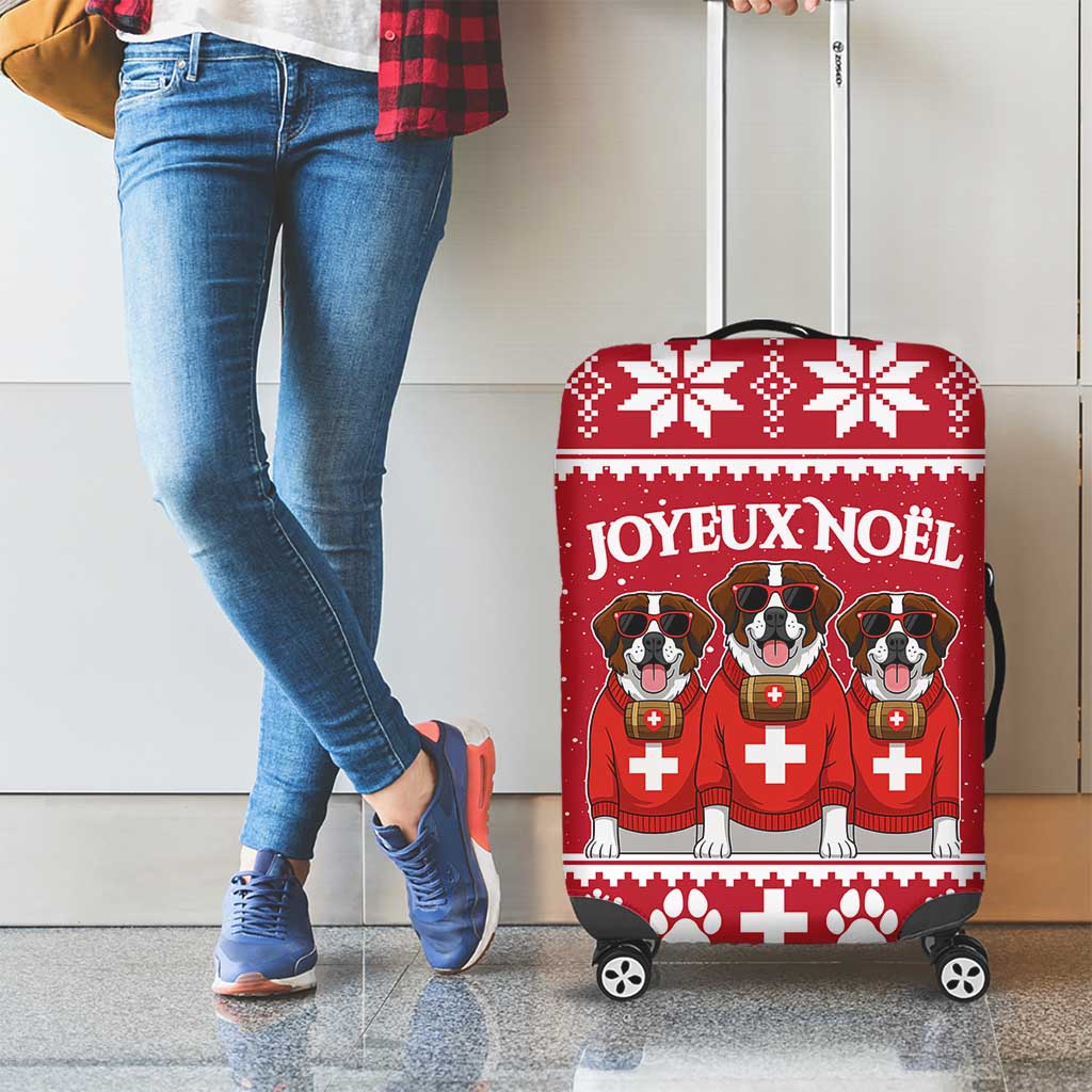 Saint Bernard Dog Switzerland Christmas Luggage Cover LT19