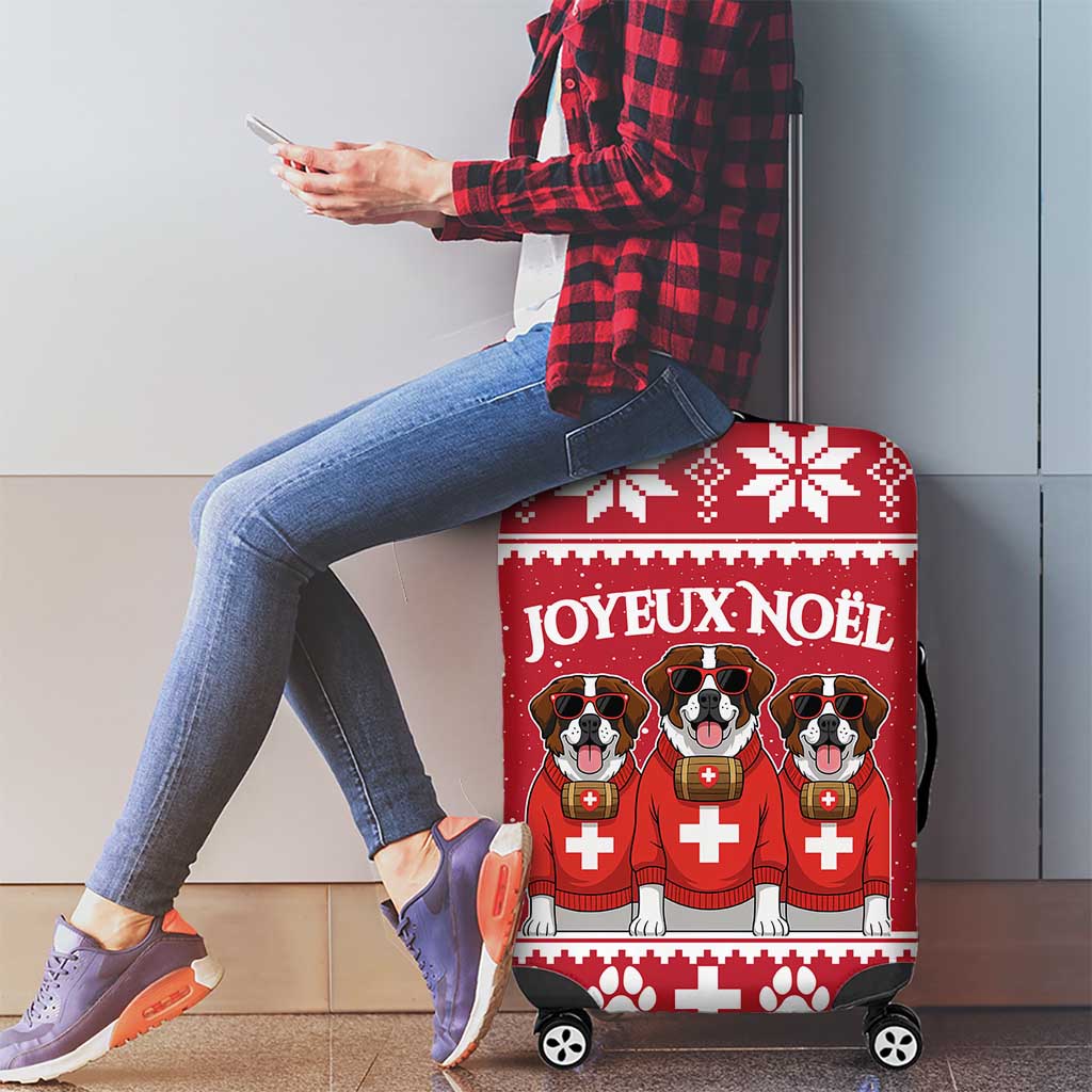 Saint Bernard Dog Switzerland Christmas Luggage Cover LT19