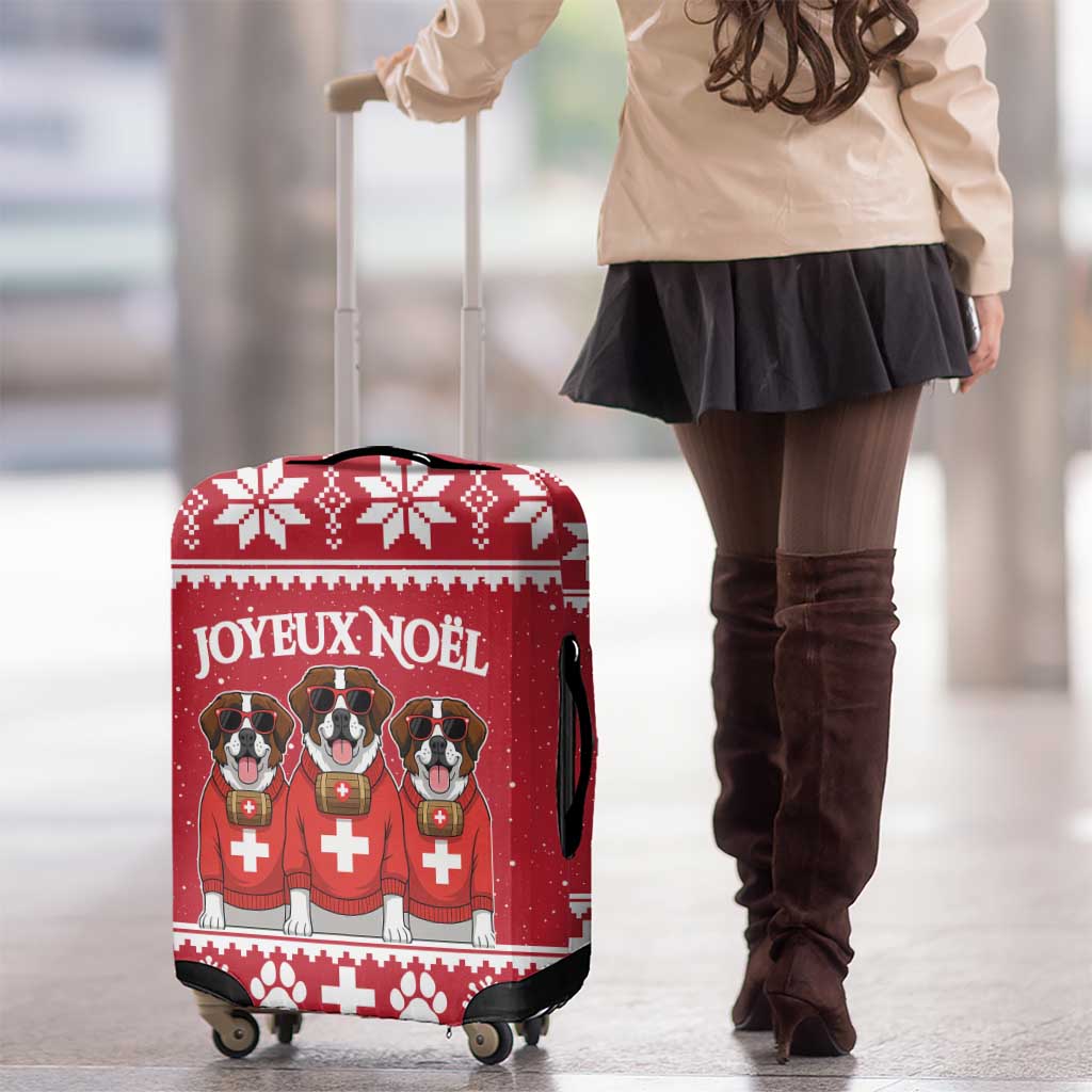 Saint Bernard Dog Switzerland Christmas Luggage Cover LT19