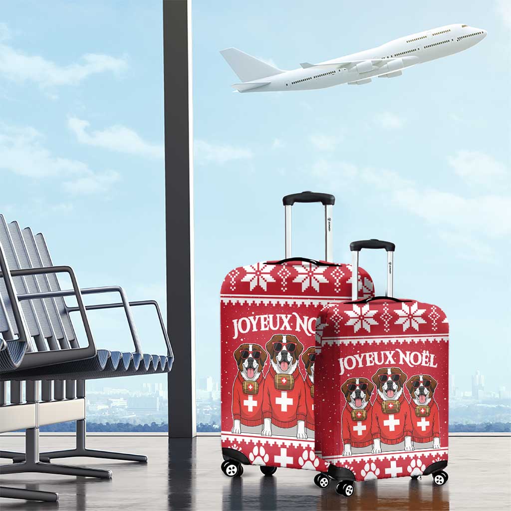 Saint Bernard Dog Switzerland Christmas Luggage Cover LT19