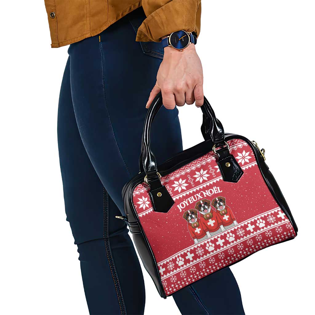 Saint Bernard Dog Switzerland Christmas Shoulder Handbag LT19