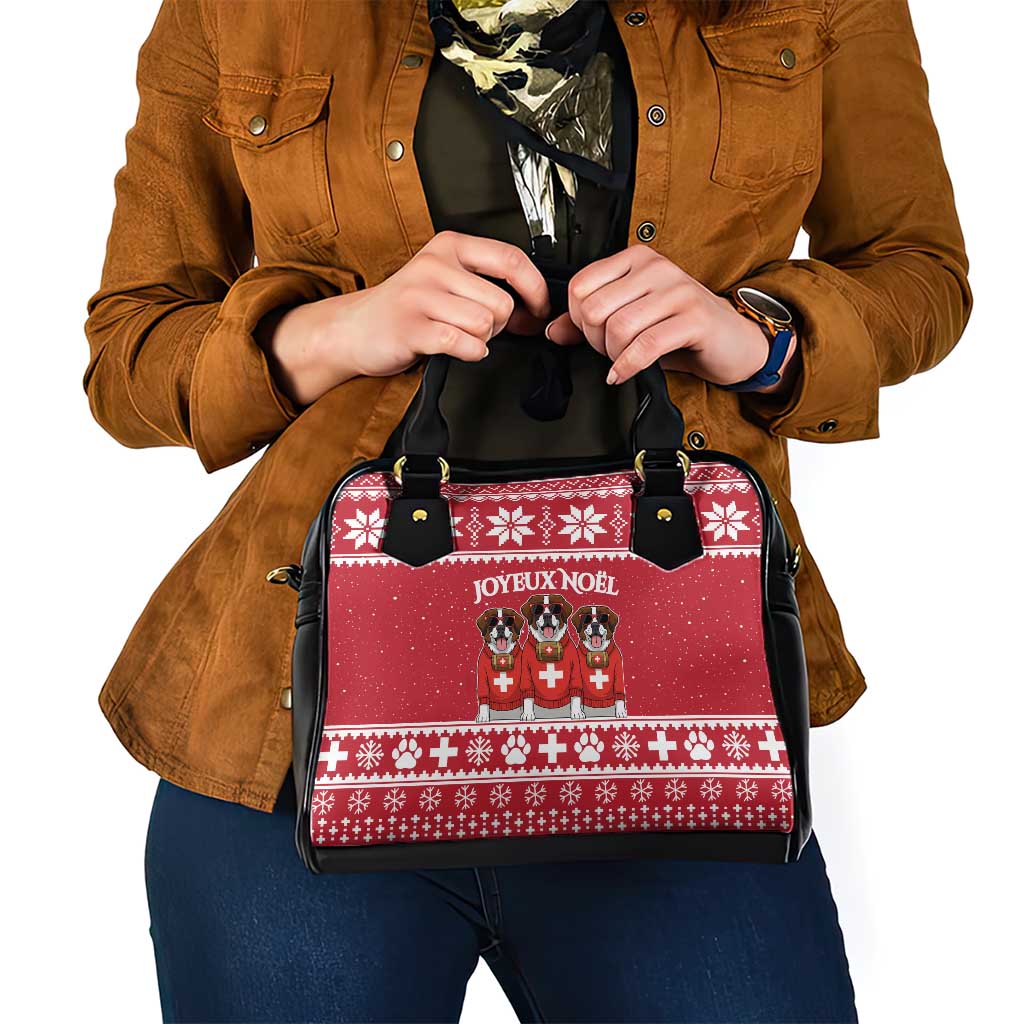 Saint Bernard Dog Switzerland Christmas Shoulder Handbag LT19