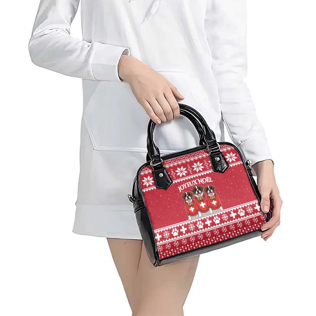 Saint Bernard Dog Switzerland Christmas Shoulder Handbag LT19