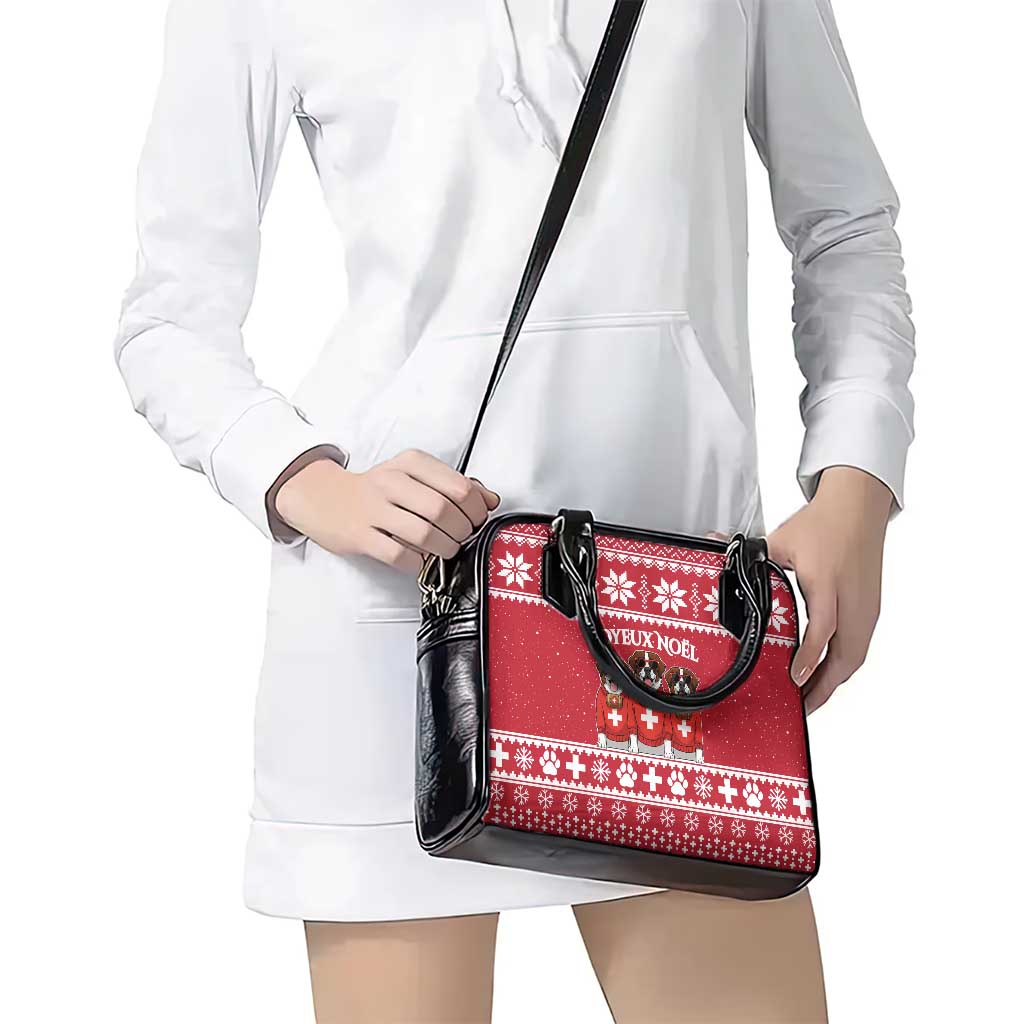 Saint Bernard Dog Switzerland Christmas Shoulder Handbag LT19