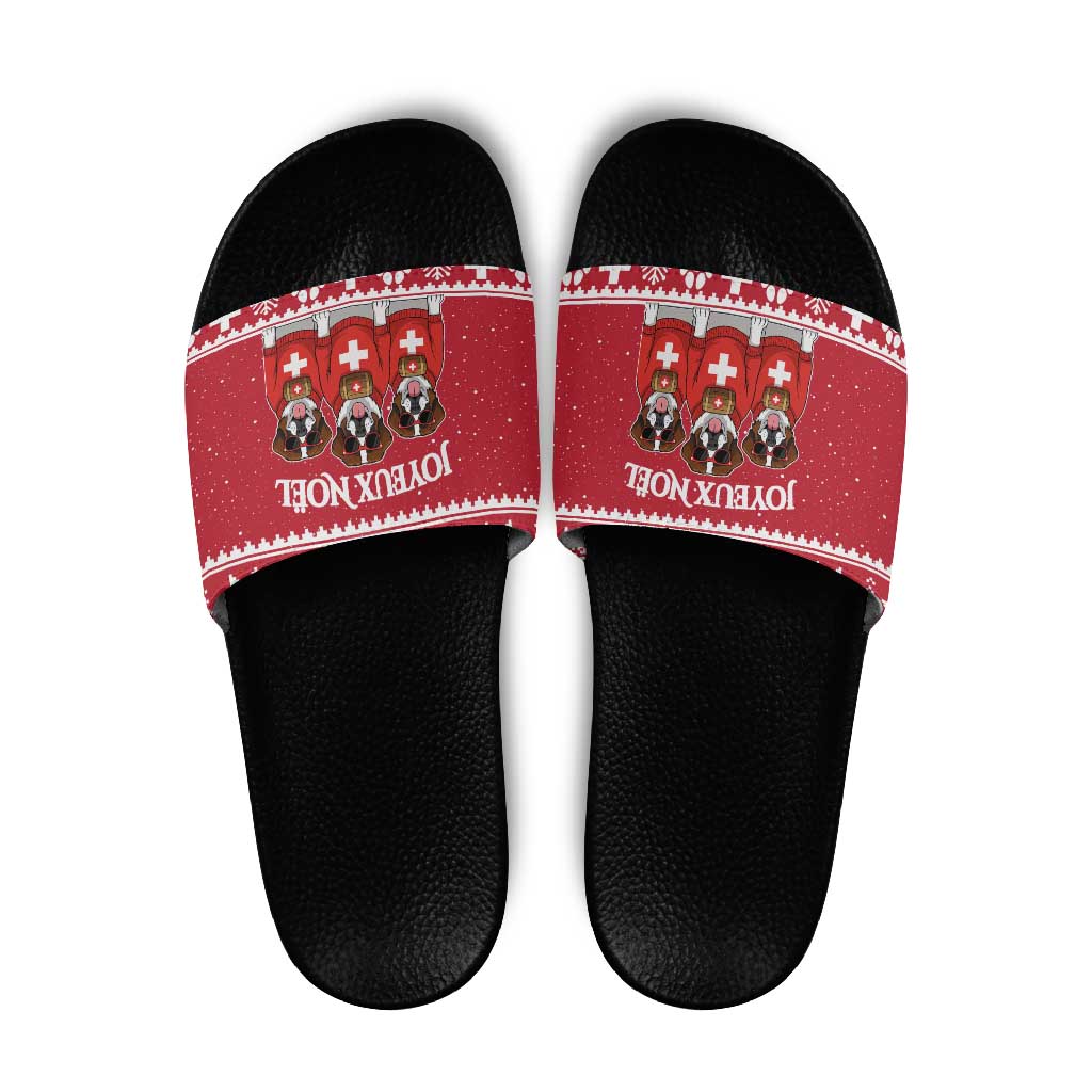 Saint Bernard Dog Switzerland Christmas Slide Sandals LT19