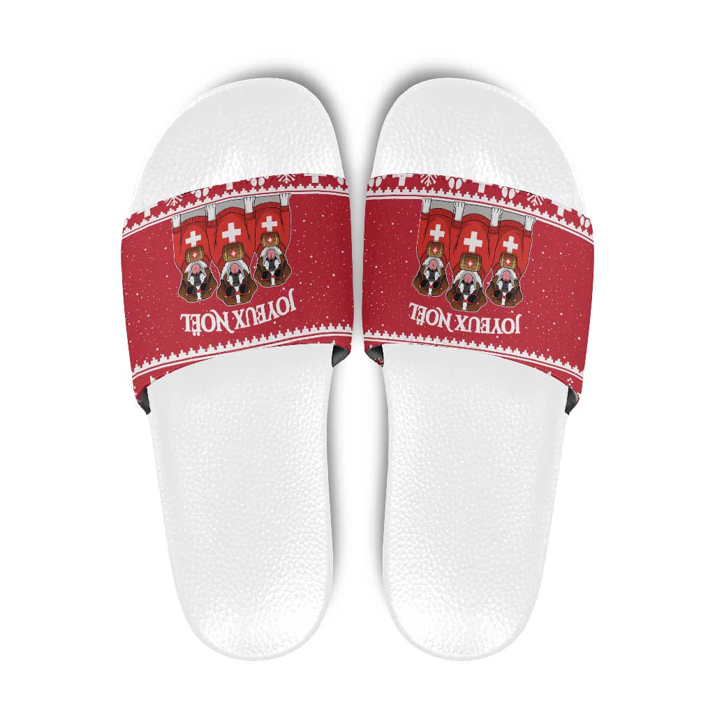 Saint Bernard Dog Switzerland Christmas Slide Sandals LT19
