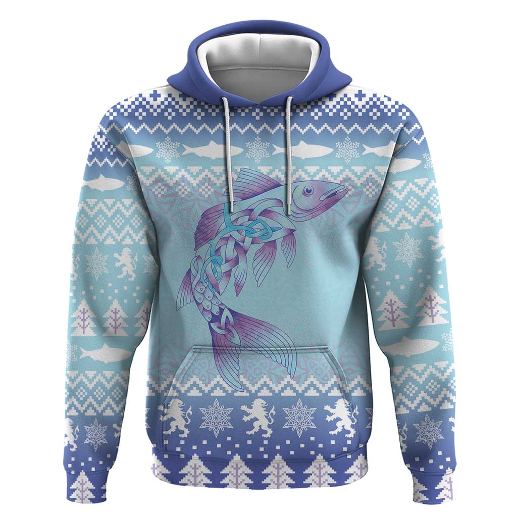 Cardiganshire Wales Christmas Hoodie Ceredigion Herring Celtic Knot LT19