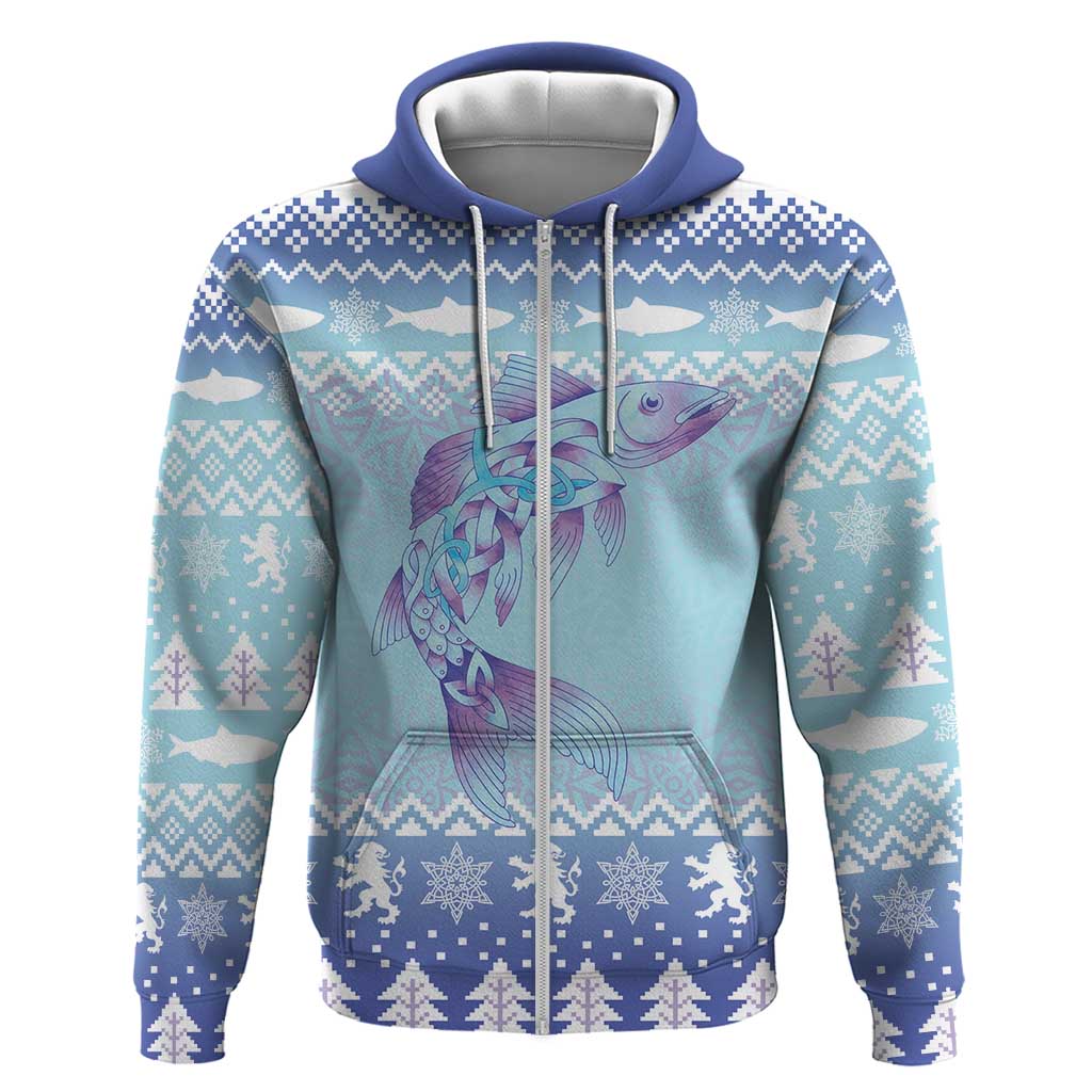 Cardiganshire Wales Christmas Hoodie Ceredigion Herring Celtic Knot LT19