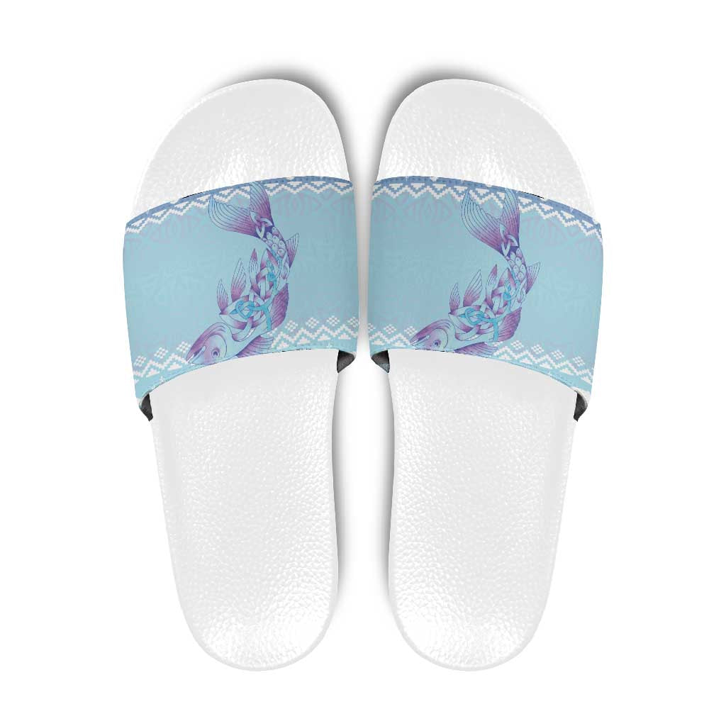 Cardiganshire Wales Christmas Slide Sandals Ceredigion Herring Celtic Knot LT19