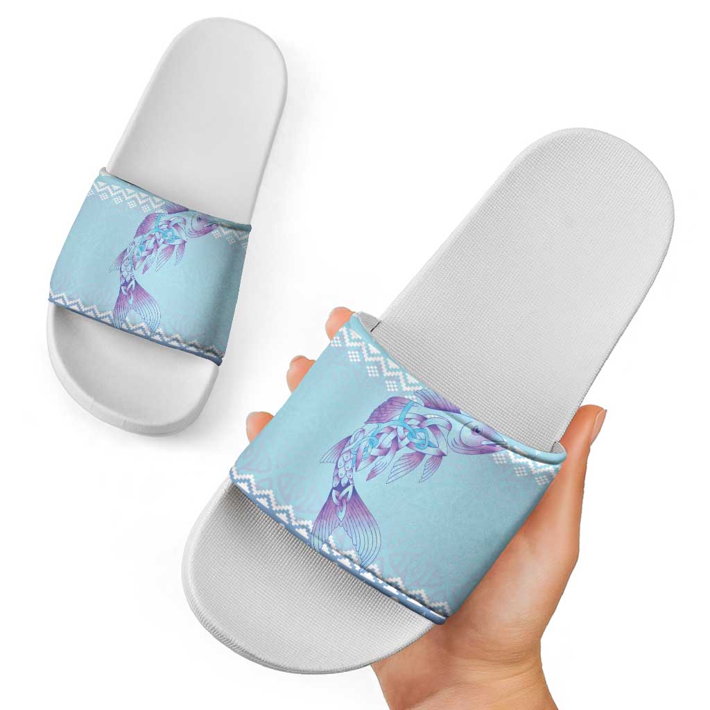 Cardiganshire Wales Christmas Slide Sandals Ceredigion Herring Celtic Knot LT19