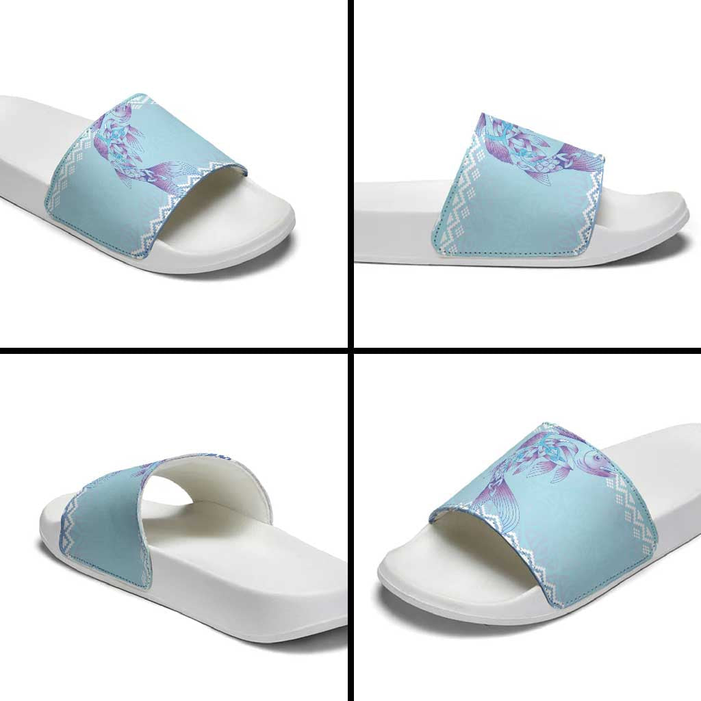 Cardiganshire Wales Christmas Slide Sandals Ceredigion Herring Celtic Knot LT19