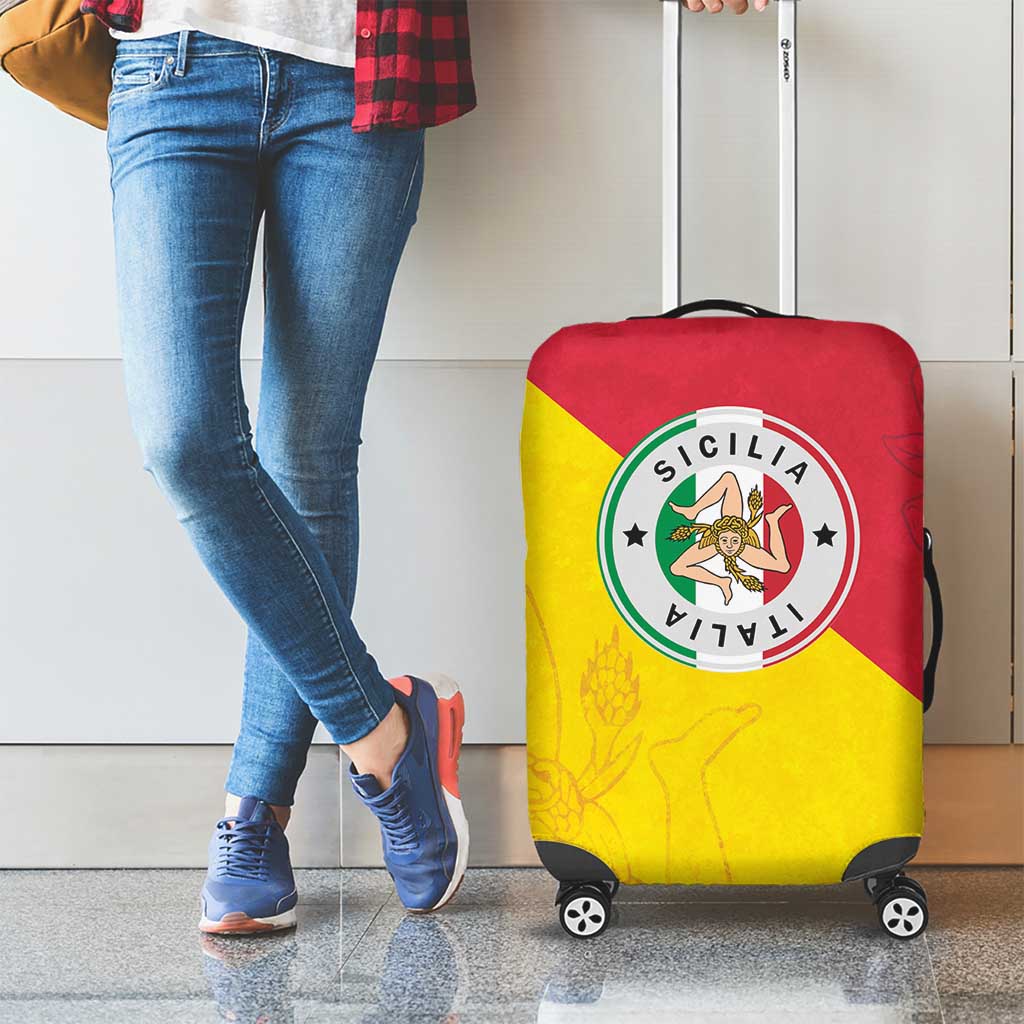 Italy Sicilia Luggage Cover Triskeles With Lemons LT19