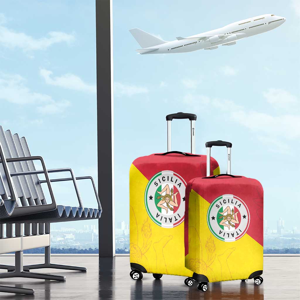 Italy Sicilia Luggage Cover Triskeles With Lemons LT19