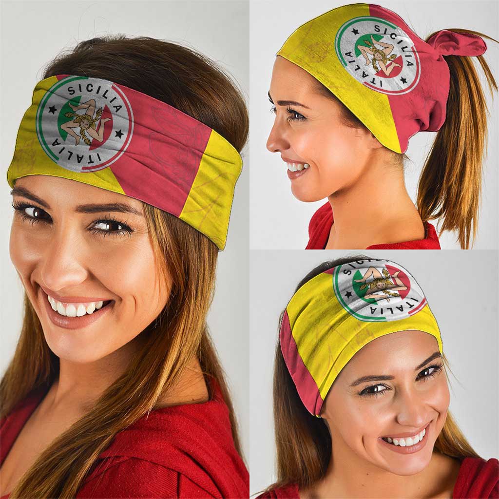 Italy Sicilia Neck Gaiter Triskeles With Lemons LT19