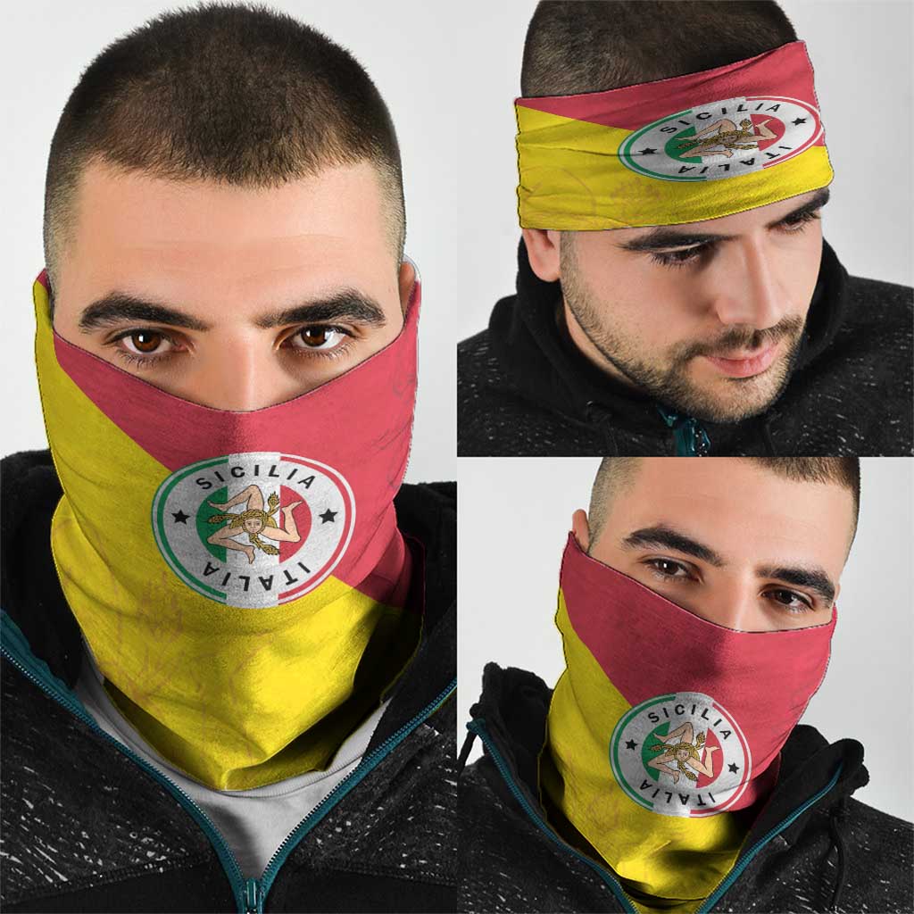 Italy Sicilia Neck Gaiter Triskeles With Lemons LT19