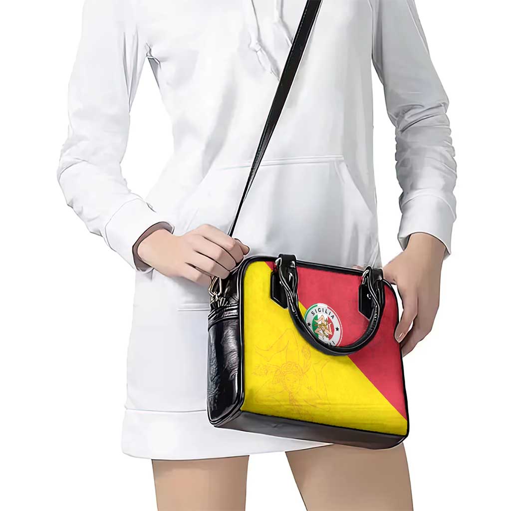 Italy Sicilia Shoulder Handbag Triskeles With Lemons LT19