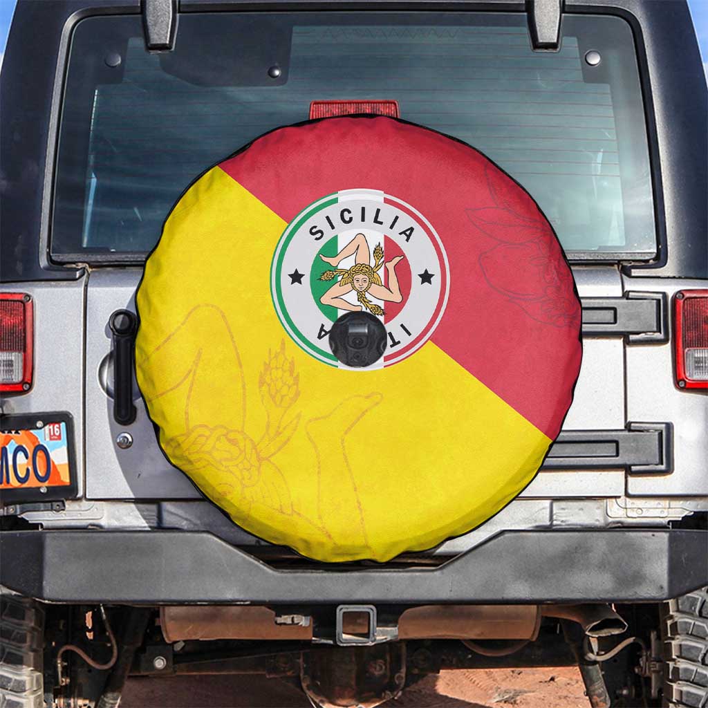 Italy Sicilia Spare Tire Cover Triskeles With Lemons LT19