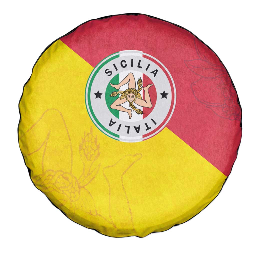 Italy Sicilia Spare Tire Cover Triskeles With Lemons LT19