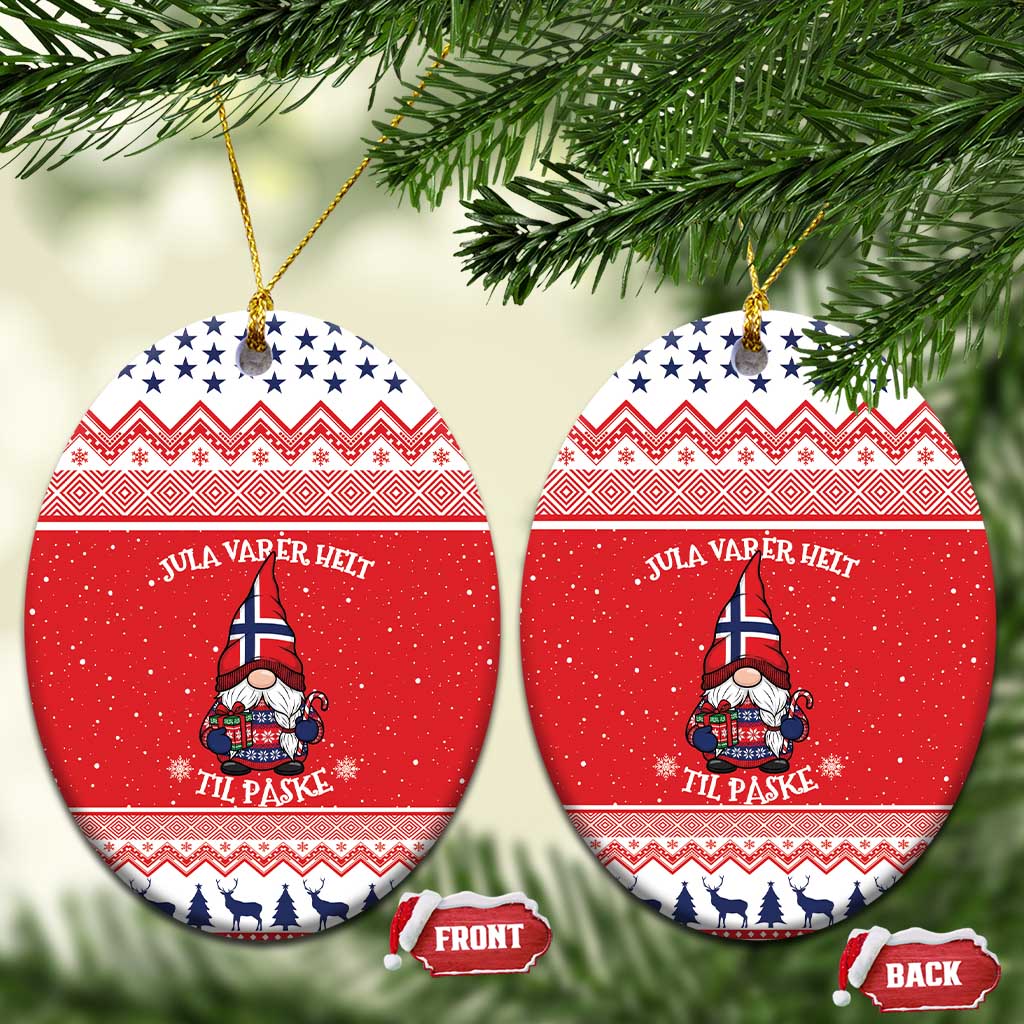 Norway Christmas Ceramic Ornament Lovely Nordic Gnome LT19