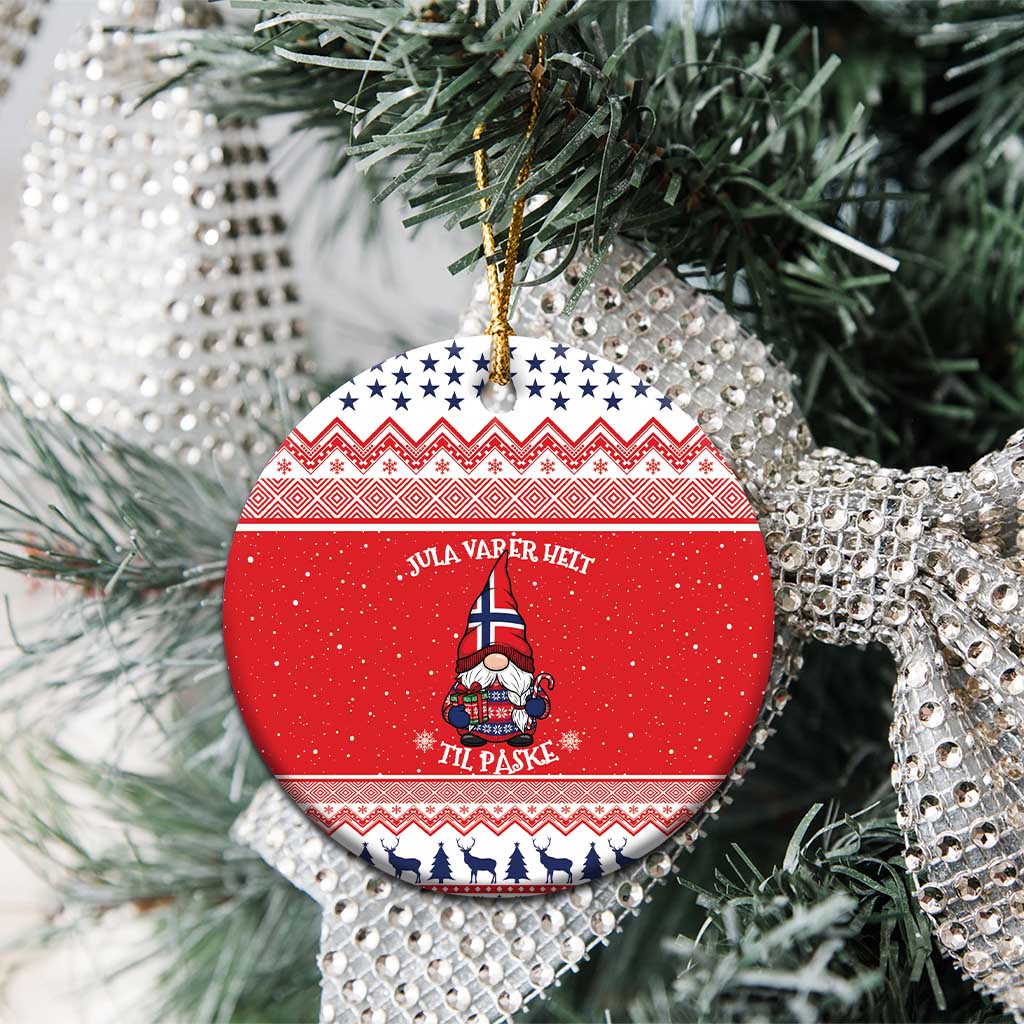 Norway Christmas Ceramic Ornament Lovely Nordic Gnome LT19