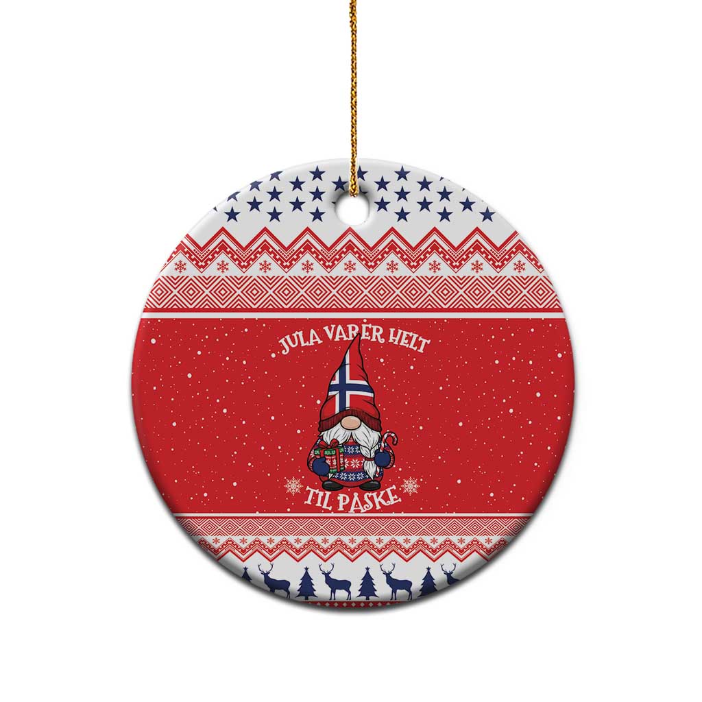 Norway Christmas Ceramic Ornament Lovely Nordic Gnome LT19