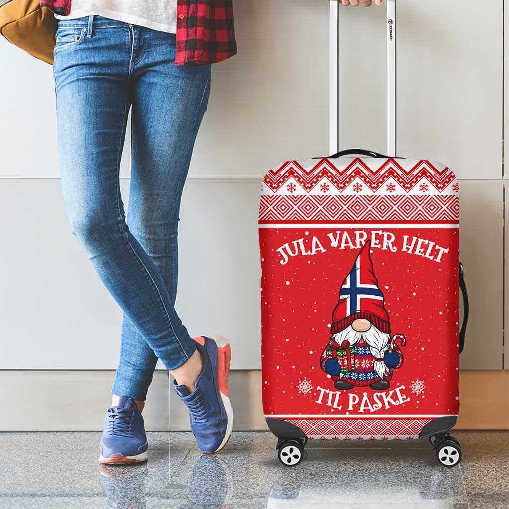Norway Christmas Luggage Cover Lovely Nordic Gnome LT19