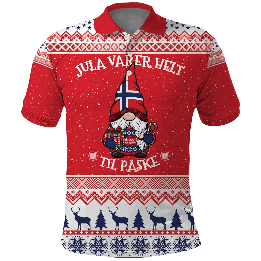 Norway Christmas Polo Shirt Lovely Nordic Gnome LT19