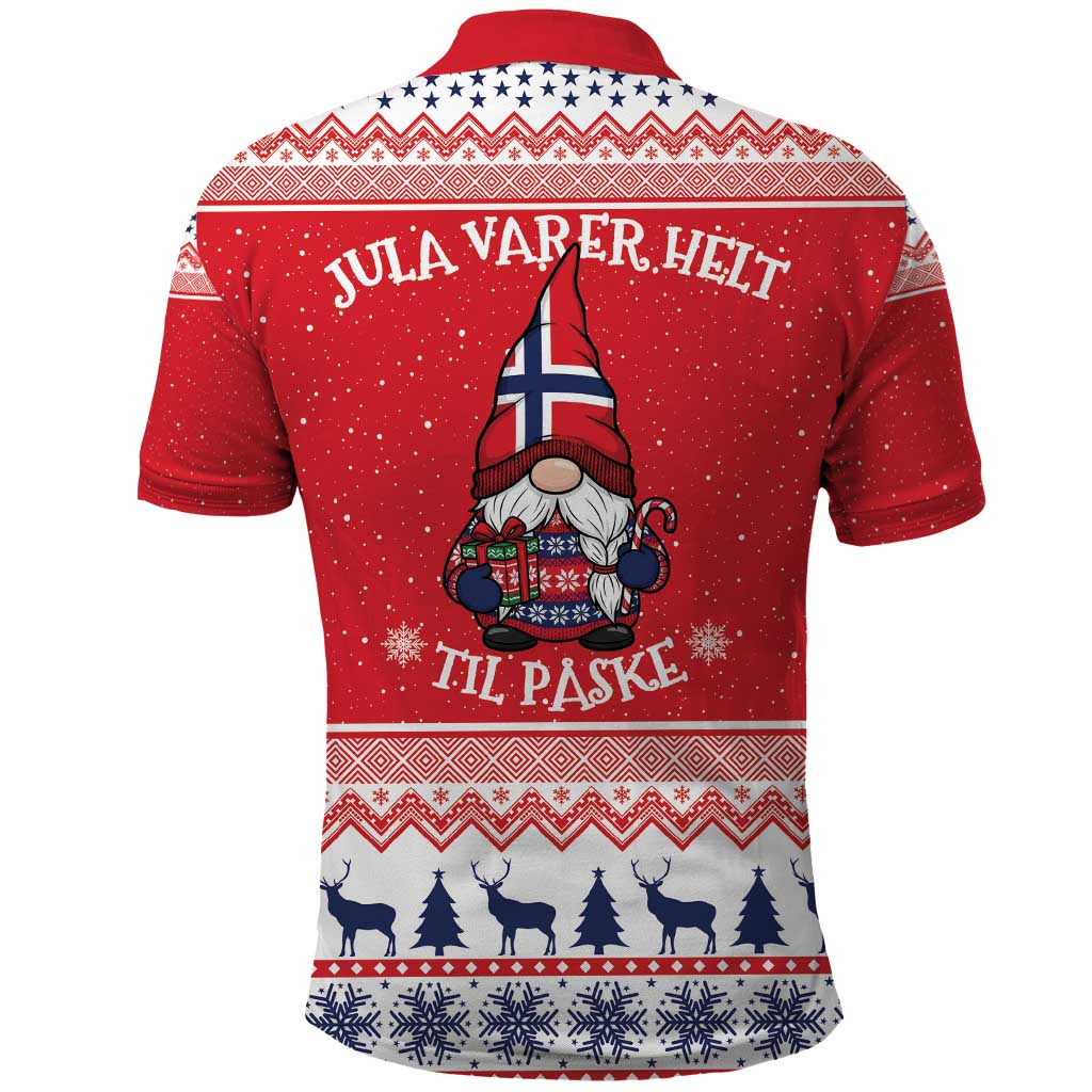 Norway Christmas Polo Shirt Lovely Nordic Gnome LT19