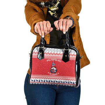 Norway Christmas Shoulder Handbag Lovely Nordic Gnome LT19