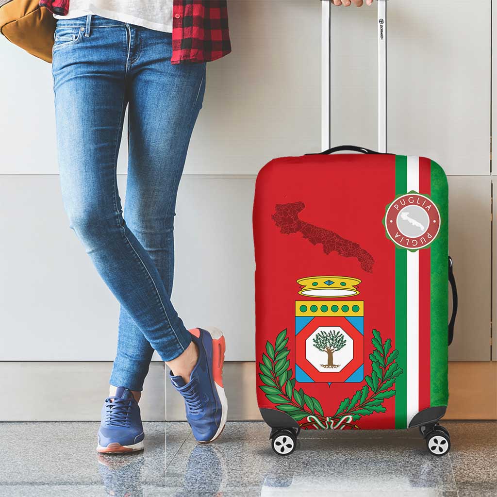 Italy Apulia Luggage Cover Map Of Apulia With Coat Of Arms LT19
