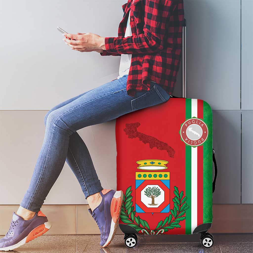 Italy Apulia Luggage Cover Map Of Apulia With Coat Of Arms LT19