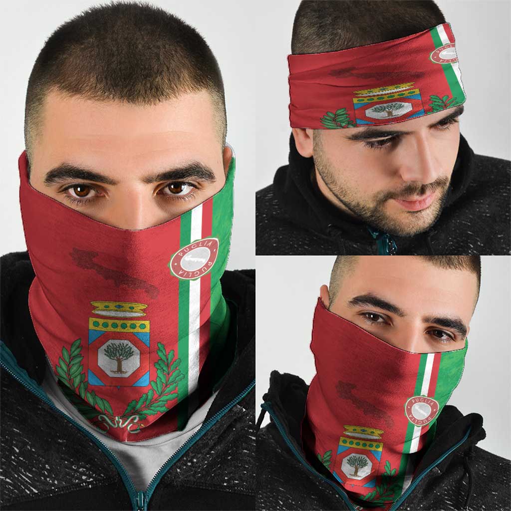 Italy Apulia Neck Gaiter Map Of Apulia With Coat Of Arms LT19