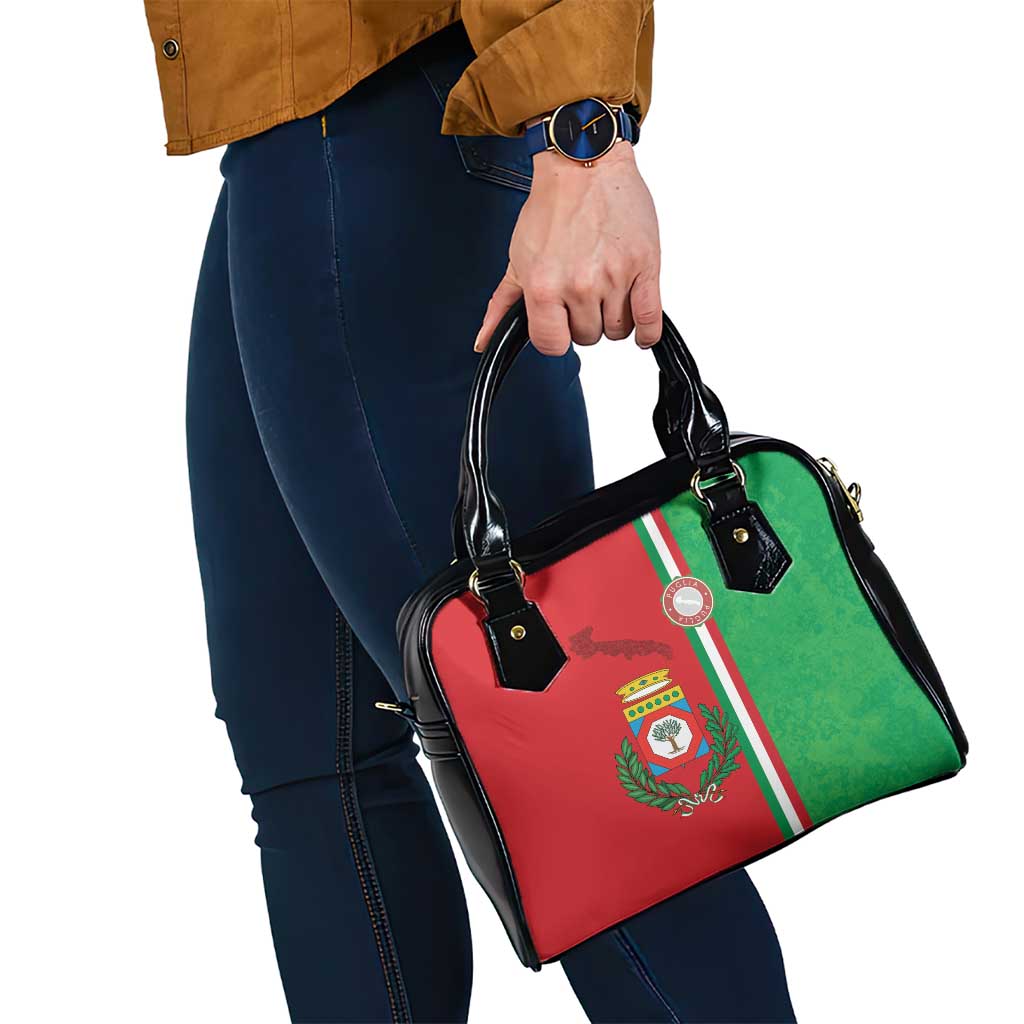 Italy Apulia Shoulder Handbag Map Of Apulia With Coat Of Arms LT19