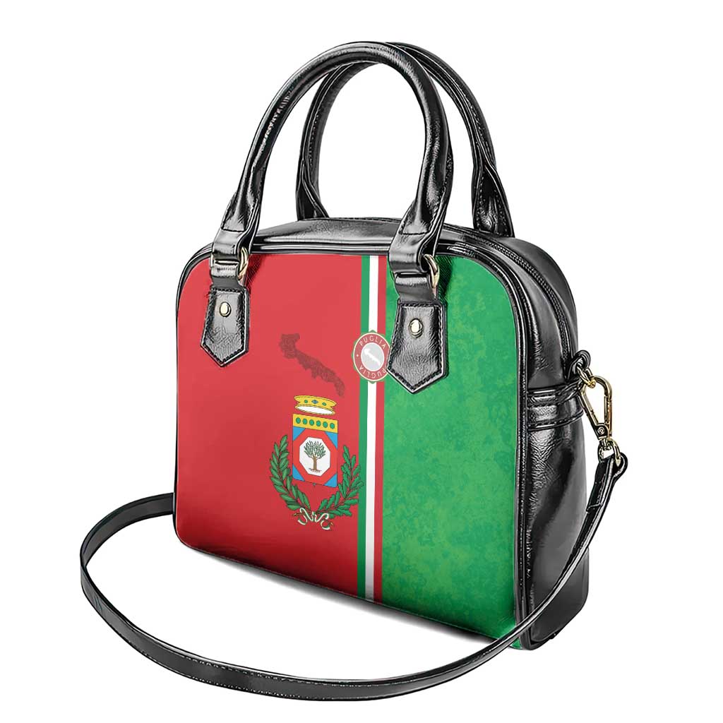 Italy Apulia Shoulder Handbag Map Of Apulia With Coat Of Arms LT19