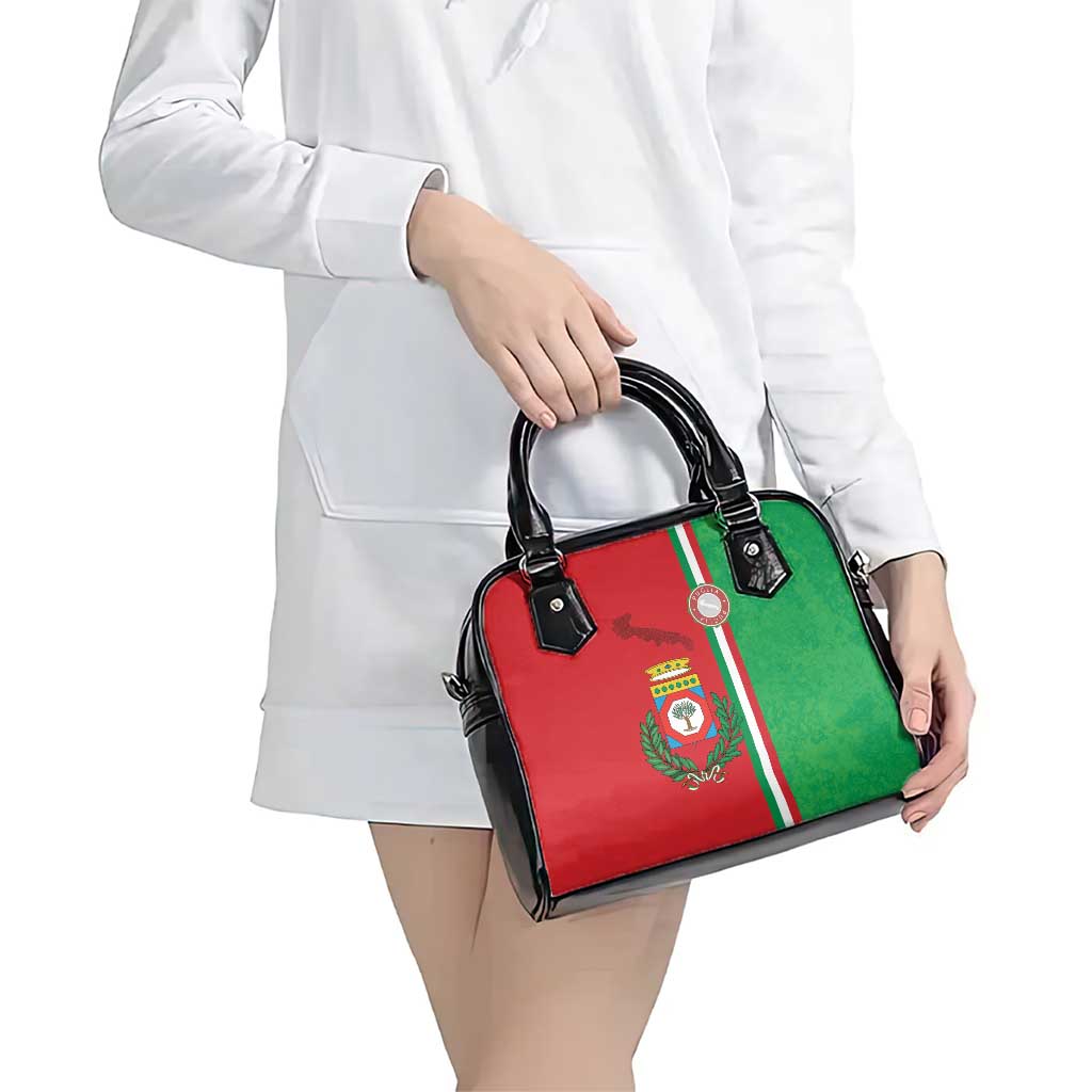 Italy Apulia Shoulder Handbag Map Of Apulia With Coat Of Arms LT19