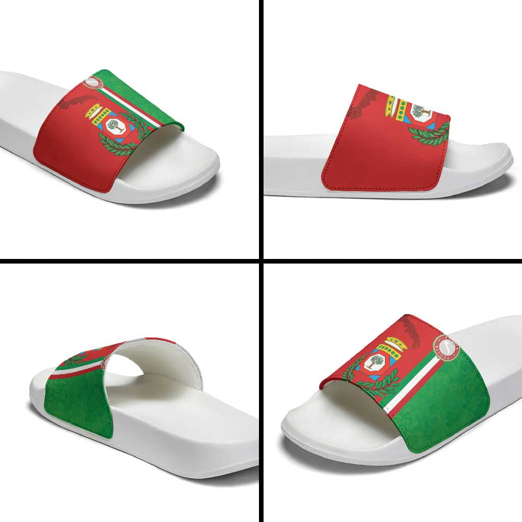 Italy Apulia Slide Sandals Map Of Apulia With Coat Of Arms LT19
