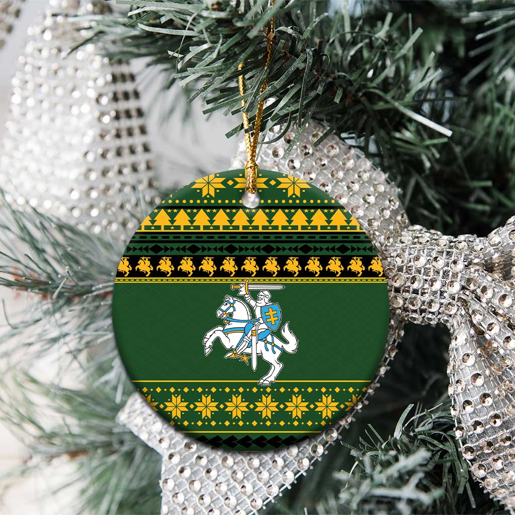 Lithuania Christmas Ceramic Ornament Coat Of Arms Linksmu Kaledu LT19