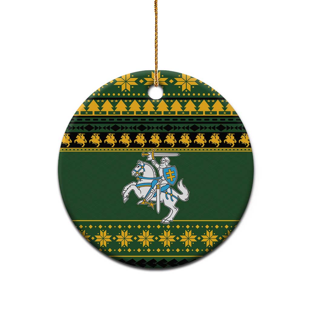 Lithuania Christmas Ceramic Ornament Coat Of Arms Linksmu Kaledu LT19