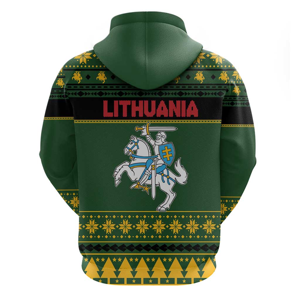 Lithuania Christmas Hoodie Coat Of Arms Linksmu Kaledu LT19