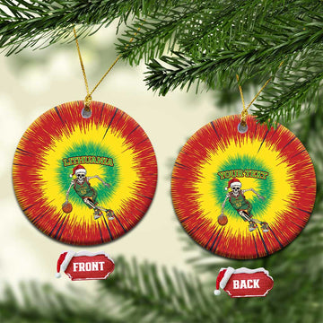 Lithuania Christmas Tie Dye Ceramic Ornament Skeleton Basketball Slam Dunk LT19