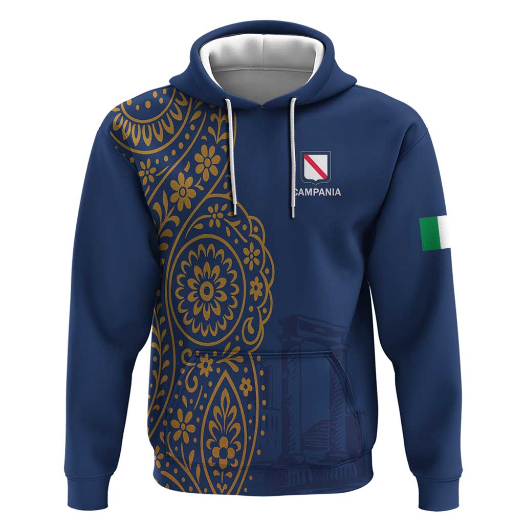 Italy Campania Hoodie Vietri Sul Mare Tile With Pompeii Ruins LT19