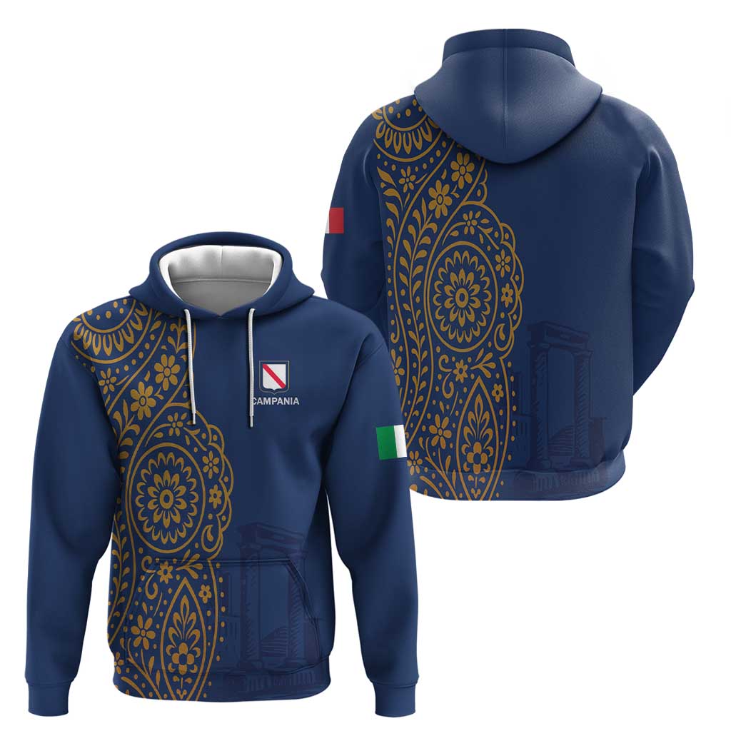 Italy Campania Hoodie Vietri Sul Mare Tile With Pompeii Ruins LT19