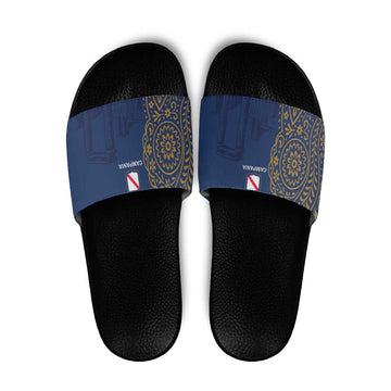 Italy Campania Slide Sandals Vietri Sul Mare Tile With Pompeii Ruins LT19