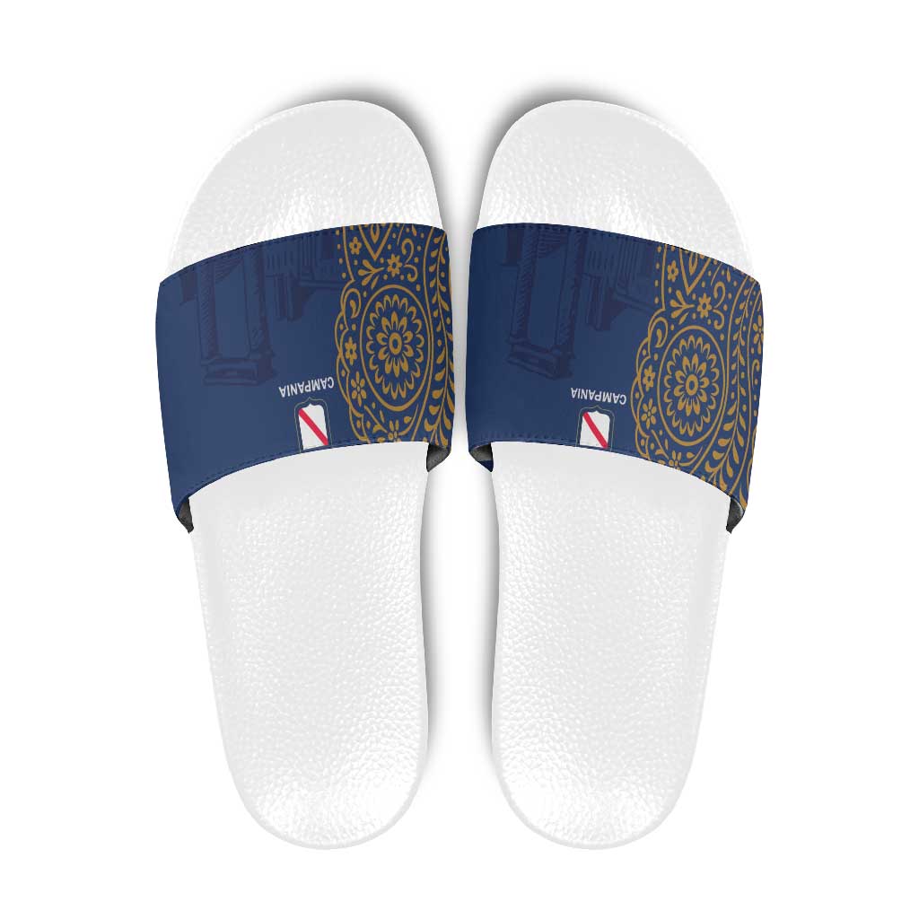 Italy Campania Slide Sandals Vietri Sul Mare Tile With Pompeii Ruins LT19
