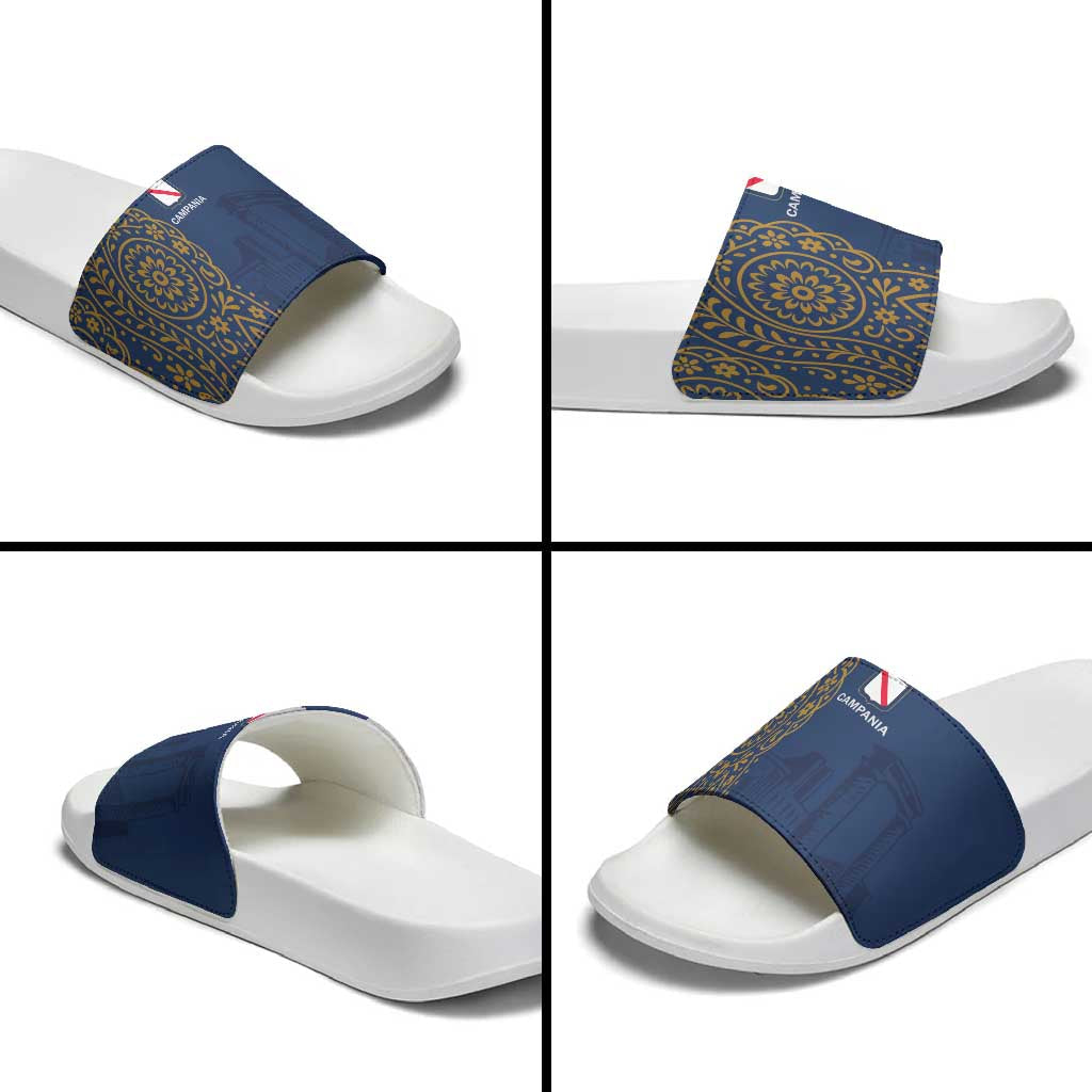 Italy Campania Slide Sandals Vietri Sul Mare Tile With Pompeii Ruins LT19